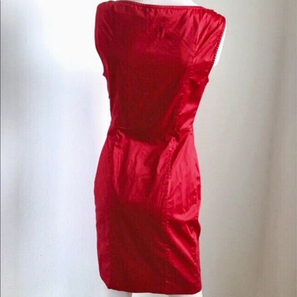 Love Moschino Red Front Twist Dress - Picture 3 of 5
